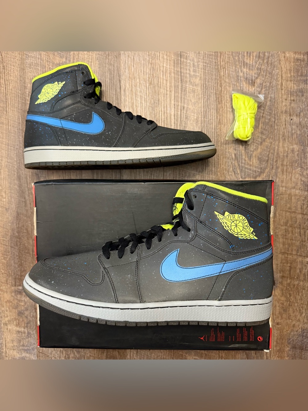 Nike Air Jordan 1 Retro High BHM Black History Month Black Volt Photo Blue